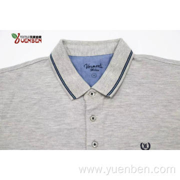 100%Cotton Jacquard Fabric With Jacquard Collar Men Shirt